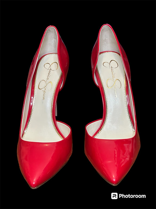 NEW Jessica Simpson Candy Apple Red Patent Leather Pump Sz 11