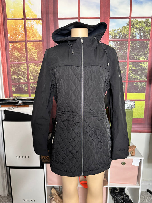 Calvin Klein Black Quilted Ski Jacket Sz L
