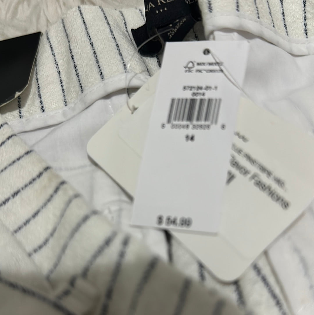 Banana Republic Blue strip Sz 14 NWT