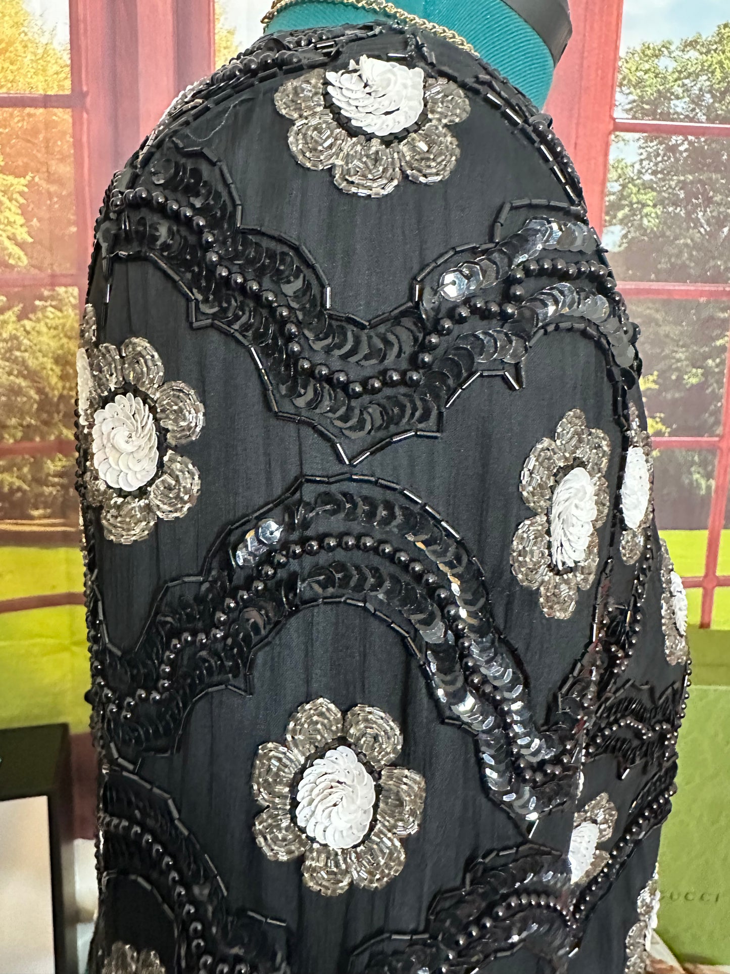 Niteline Vintage B/W Sequin Cropped Blazer size M can fit L