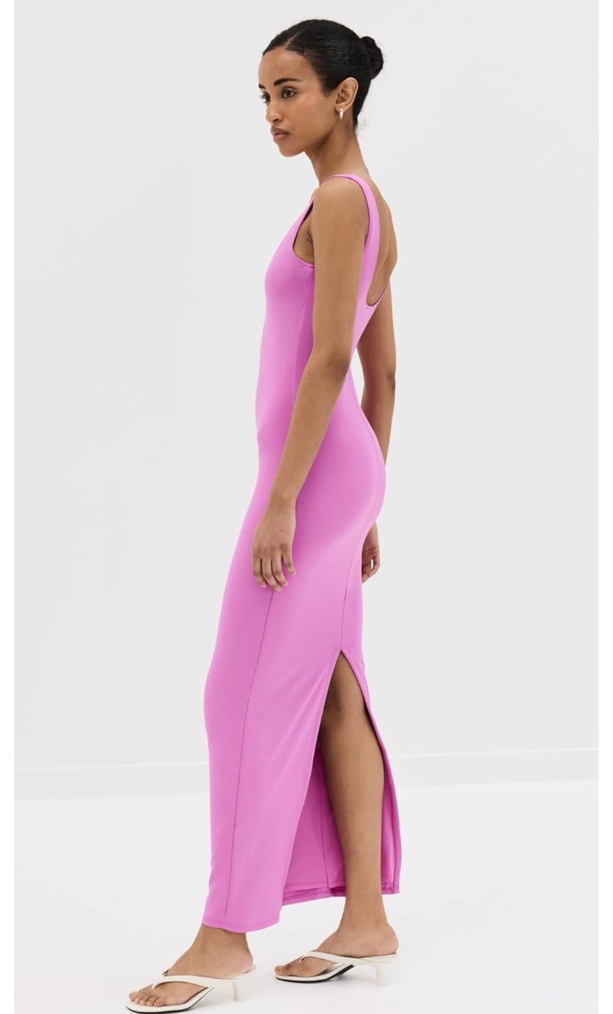 Good American Modern Scuba Tank Dress Pink Sz L