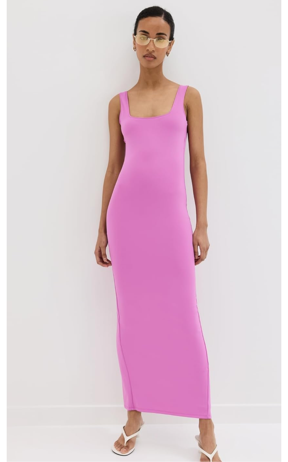 Good American Modern Scuba Tank Dress Pink Sz L