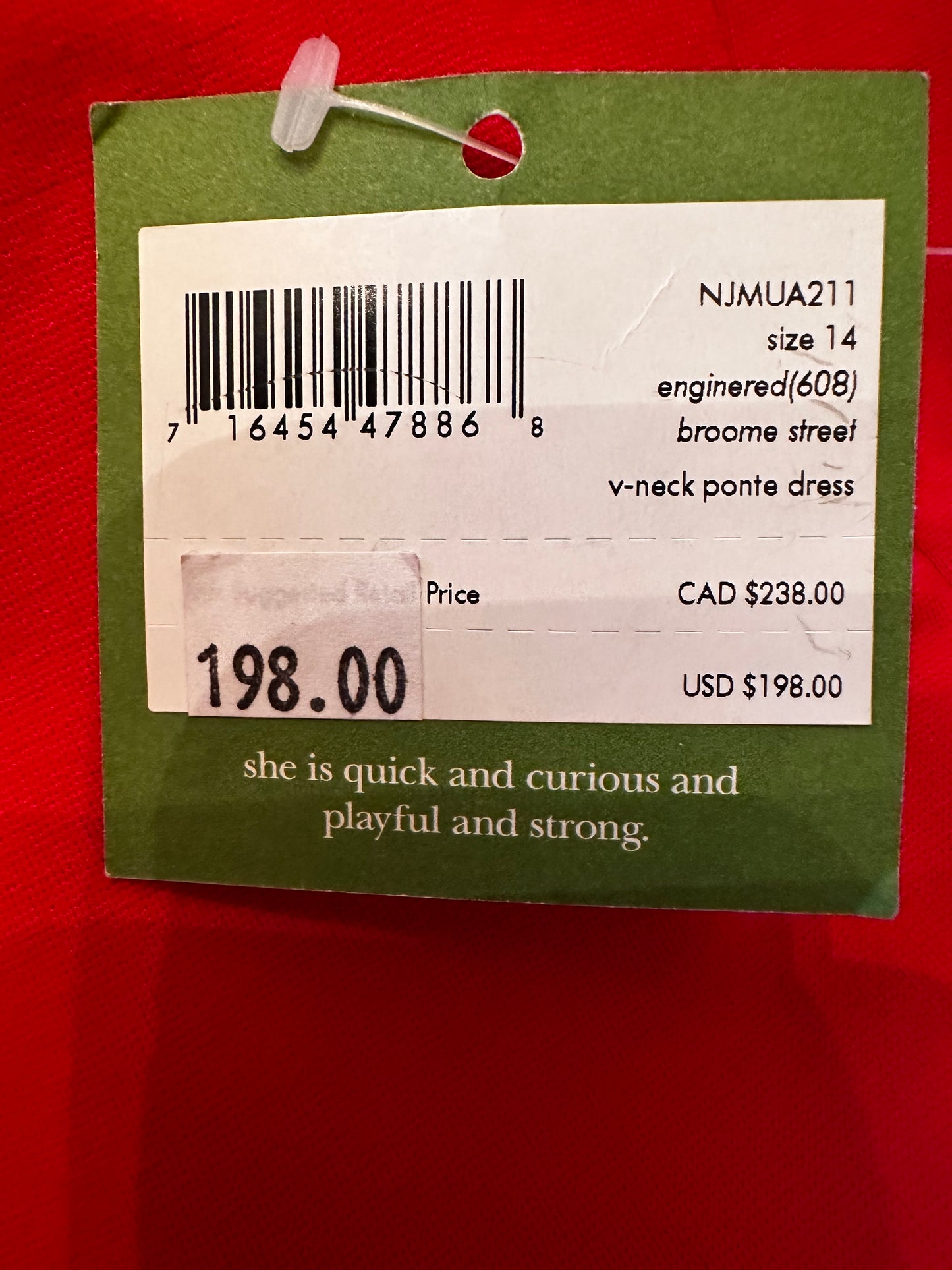 NWT Kate Spade Red Fit and Flare Mini Dress Sz 14