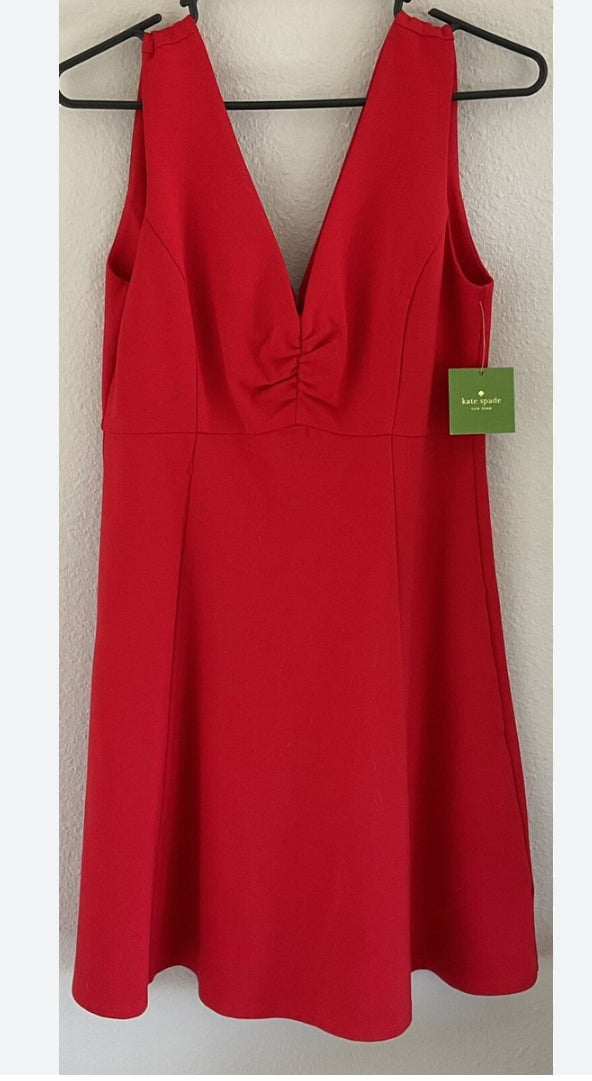 NWT Kate Spade Red Fit and Flare Mini Dress Sz 14