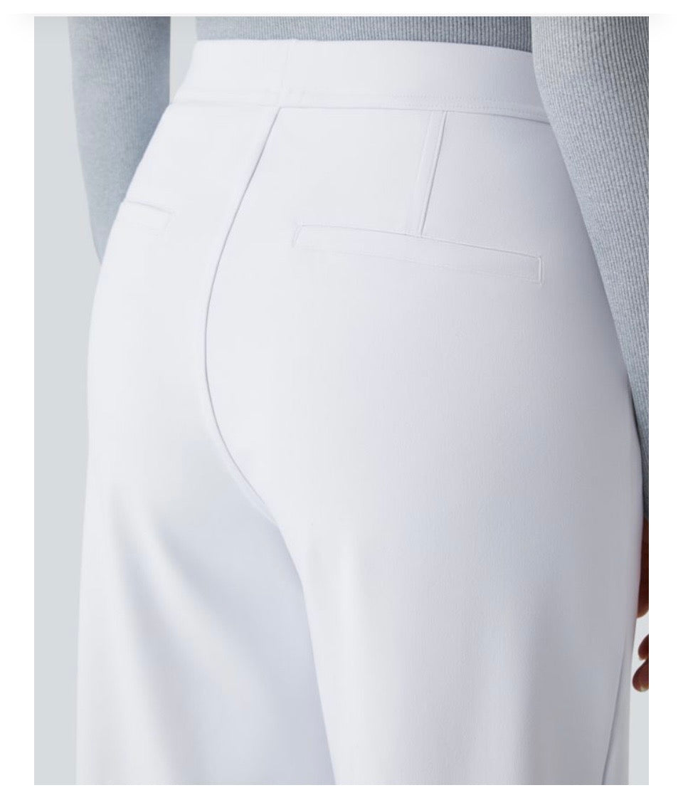 NWT Halara Flex Daystretch High waist white pants sz L inseam 29”