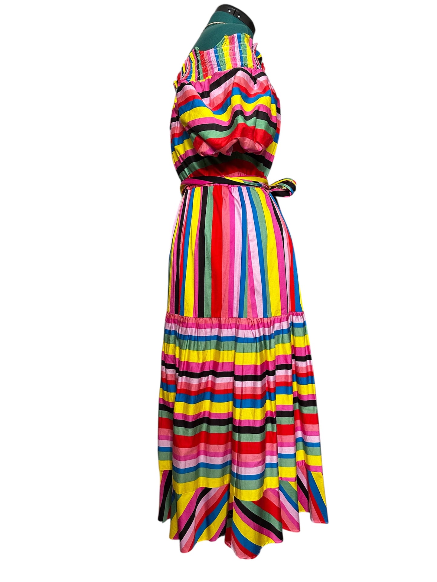 NWT Crosby Multicolor Stripe dress w/ belt sz L