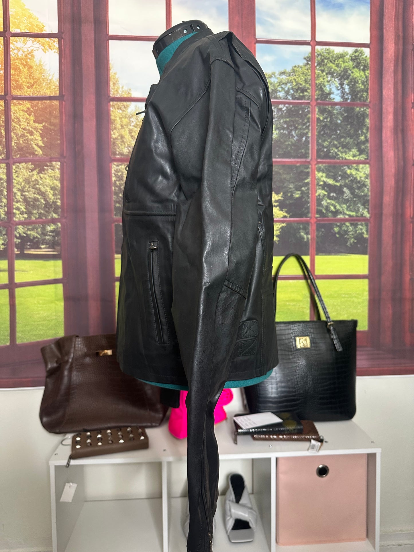 NWOT Valent Black Leather Jacket