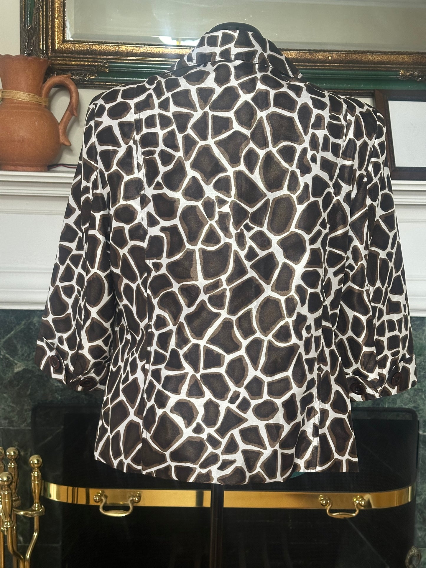 Investments animal print blazer sz 14