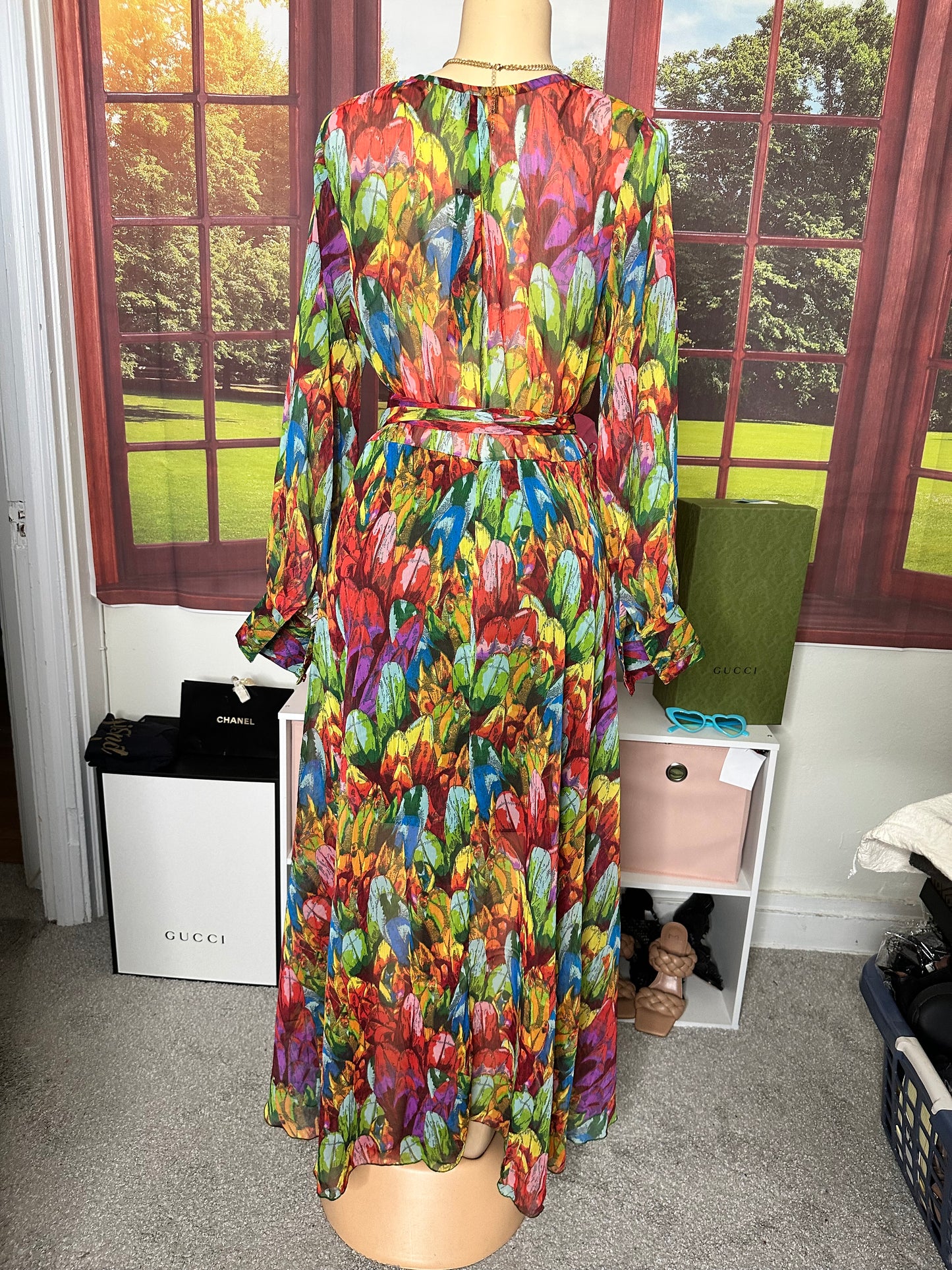 Spy zone Multicolor Chiffon Maxi sz L