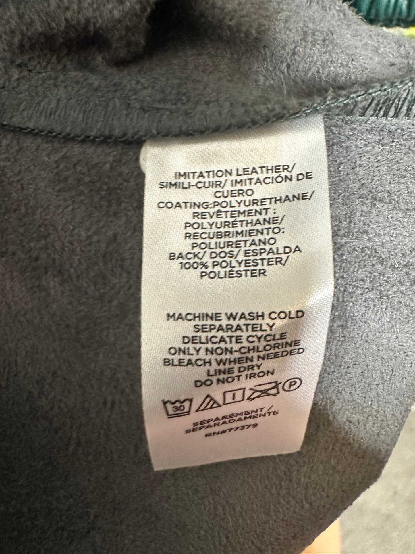 NWT Ann Taylor green faux leather top sz L