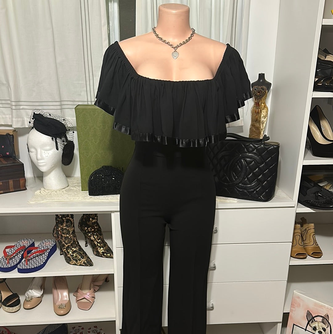 Fashion Nova black jumper Sz 6/8