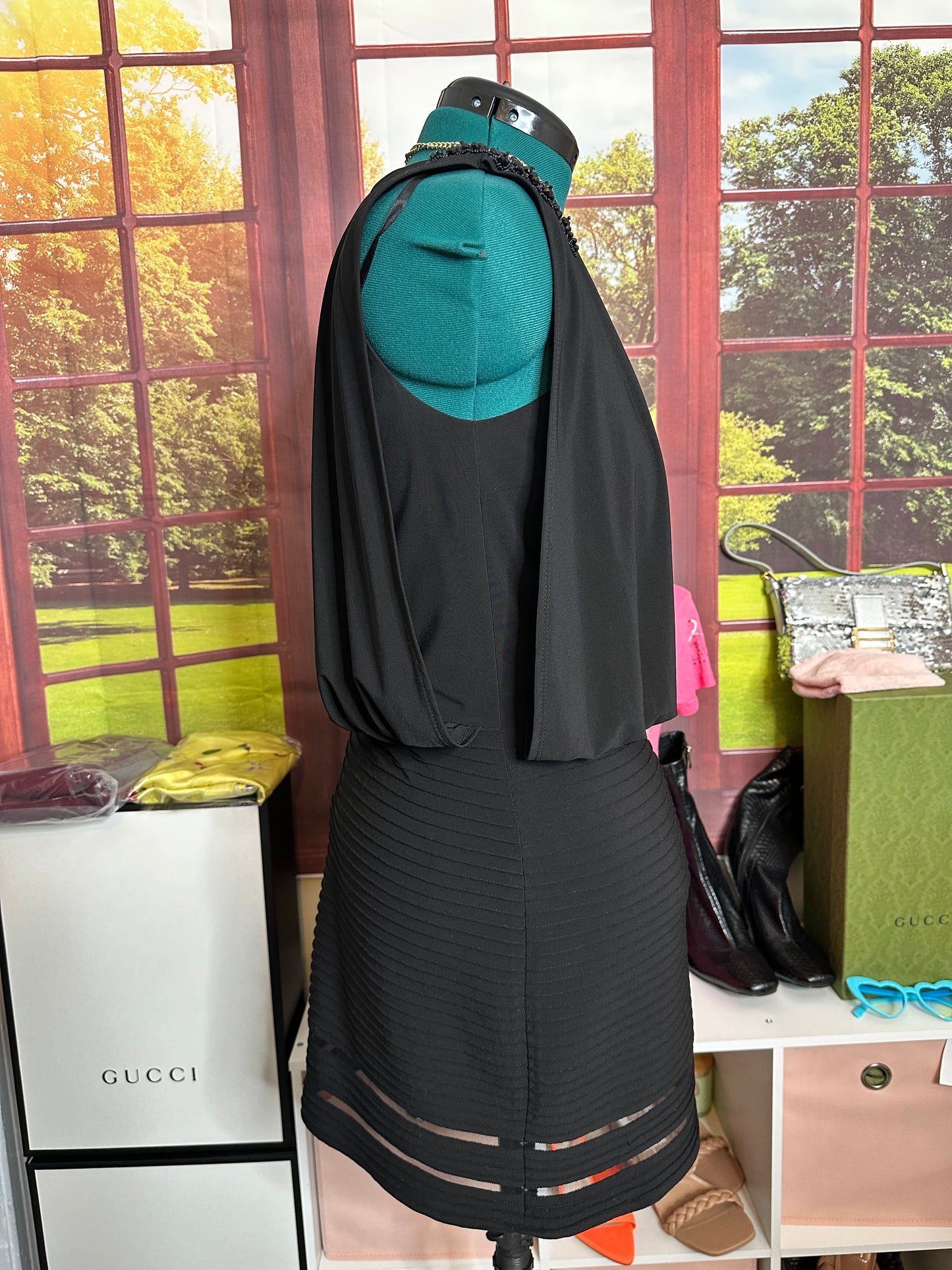 Xscape Preloved Black Cocktail Dress sz 14