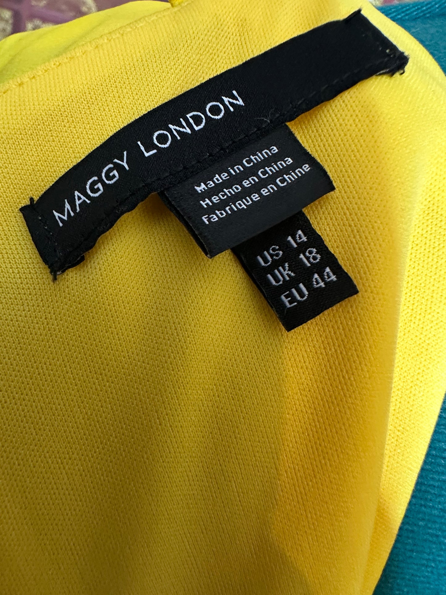 NWT Maggie London, yellow sheath dress. Various sizes.
