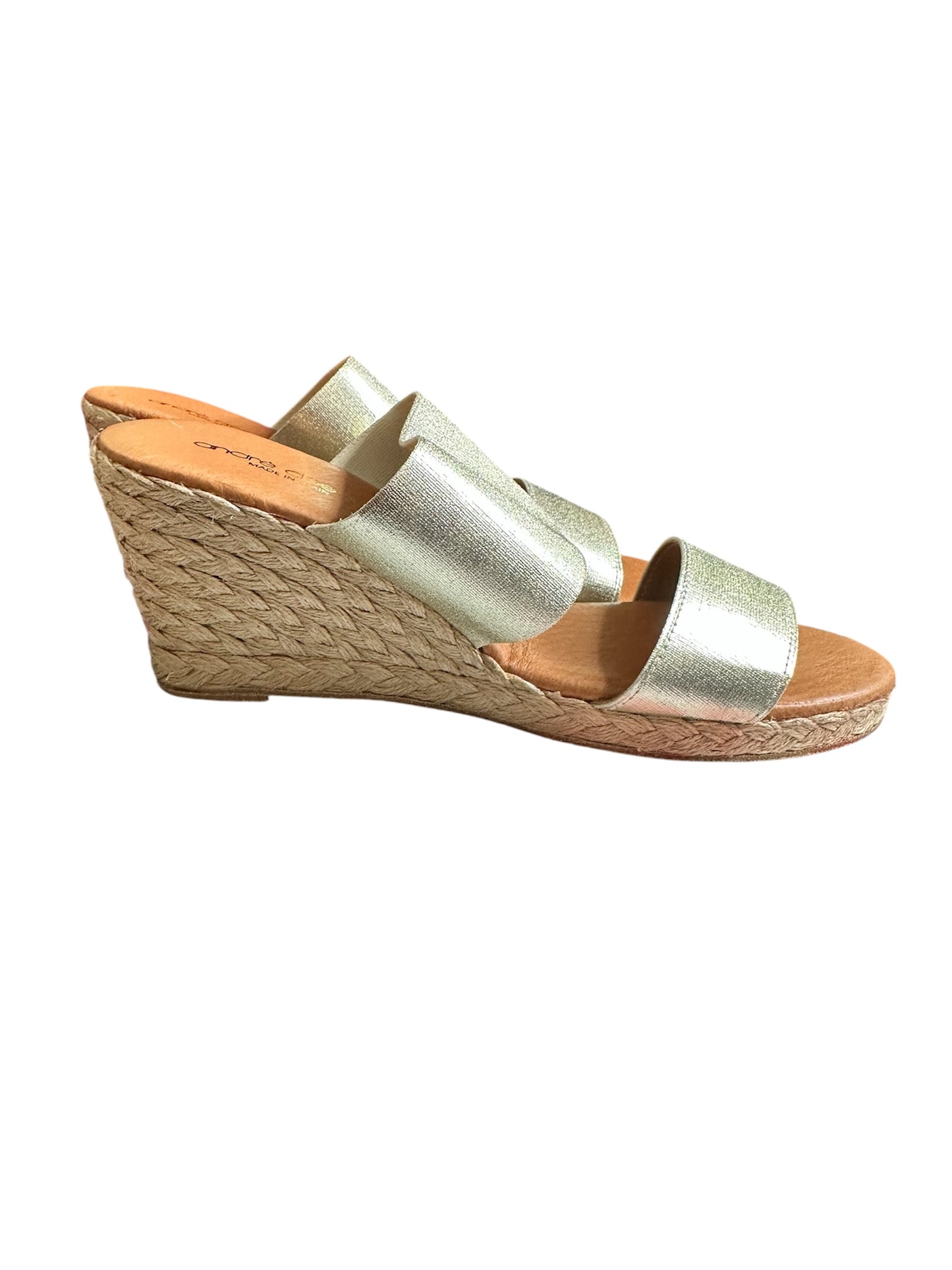 André Assous Gwen Metallic Wedges sz 11