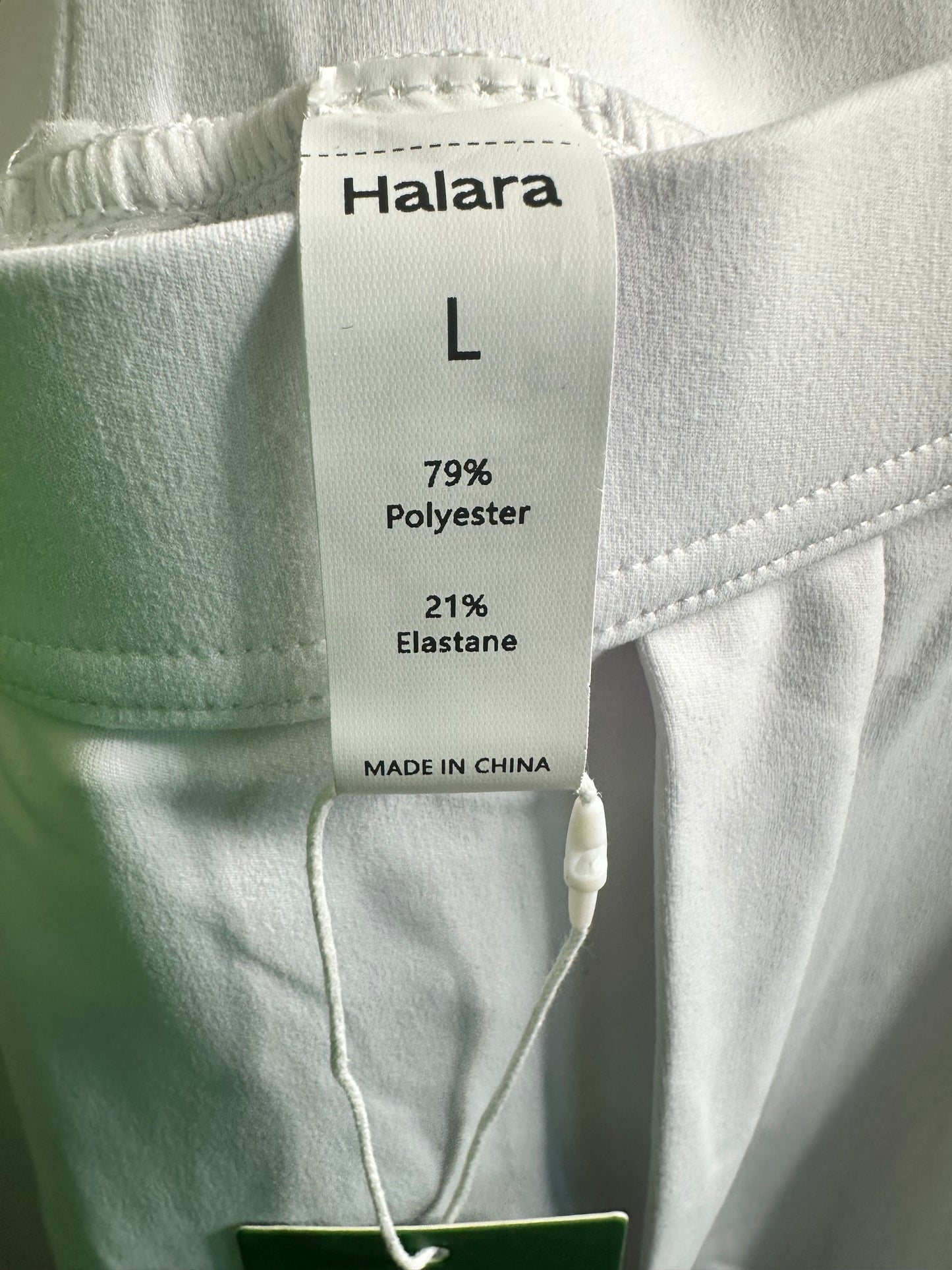 NWT Halara Flex Daystretch High waist white pants sz L inseam 29”