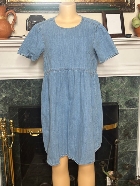 Preloved ASOS tie back denim dress sz 4