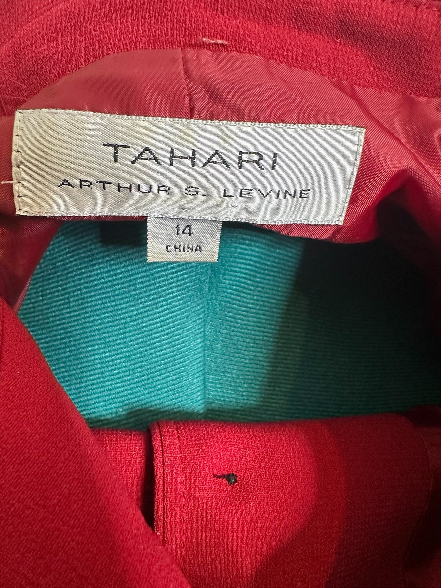 Tahari Red Blazer sz 14