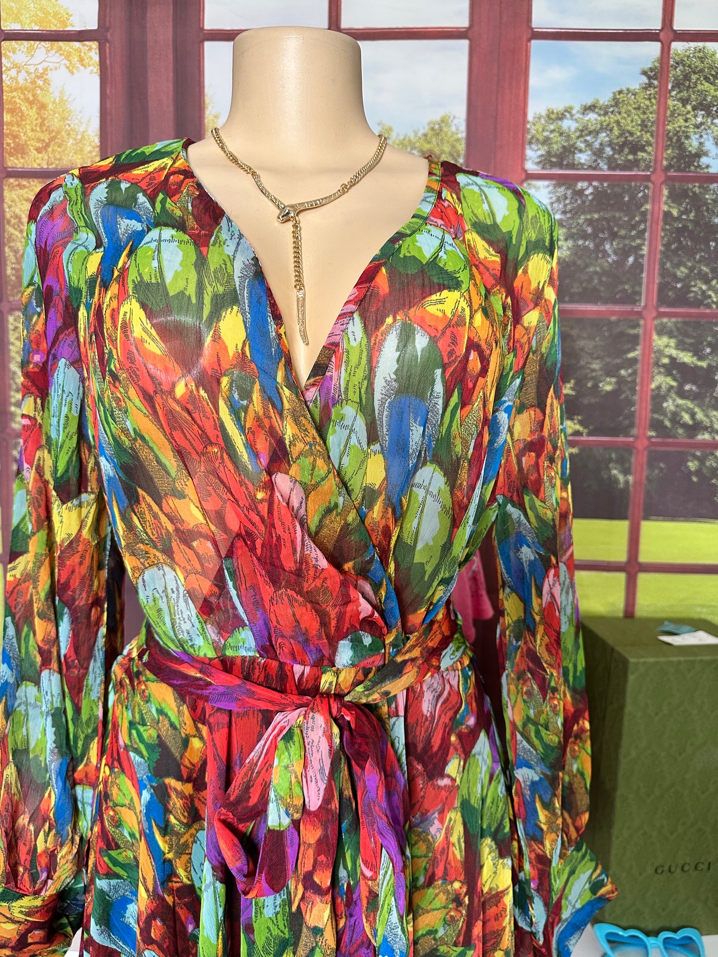 Spy zone Multicolor Chiffon Maxi sz L