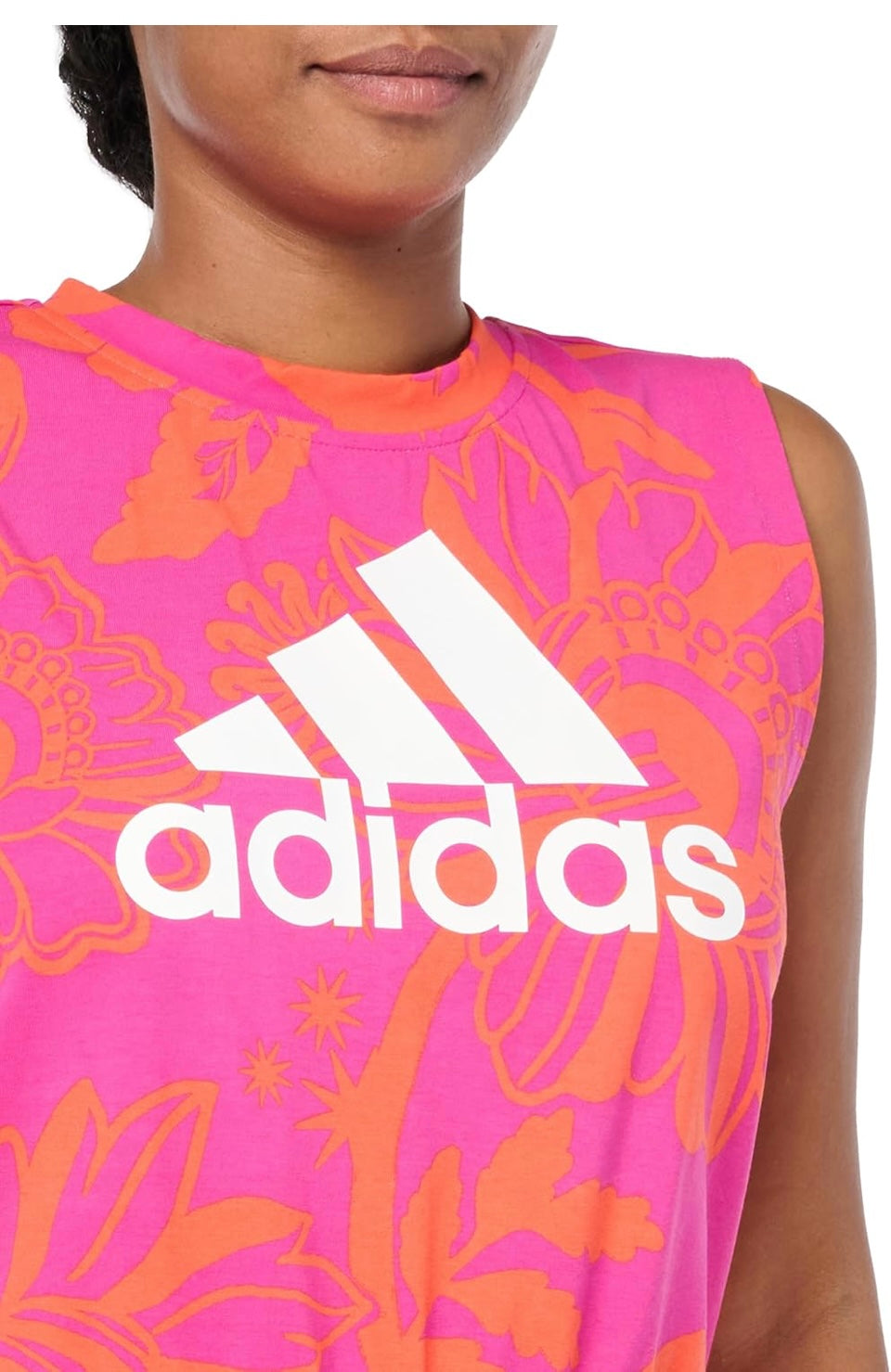 NWT Adidas x Farm Rio Pink and Orange Bodysuit Sz L