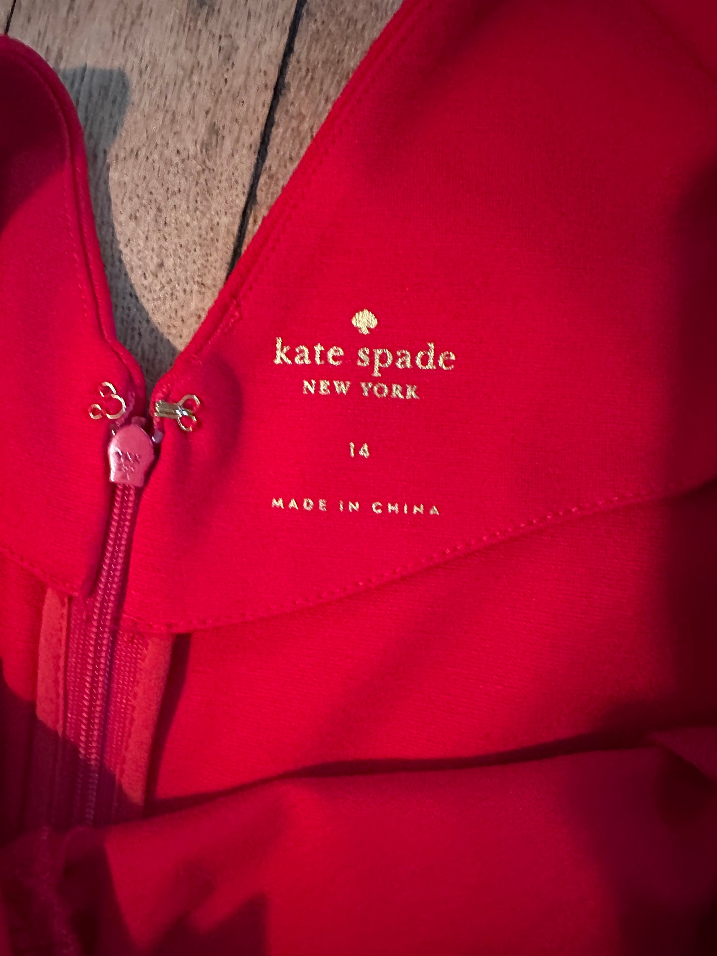 NWT Kate Spade Red Fit and Flare Mini Dress Sz 14