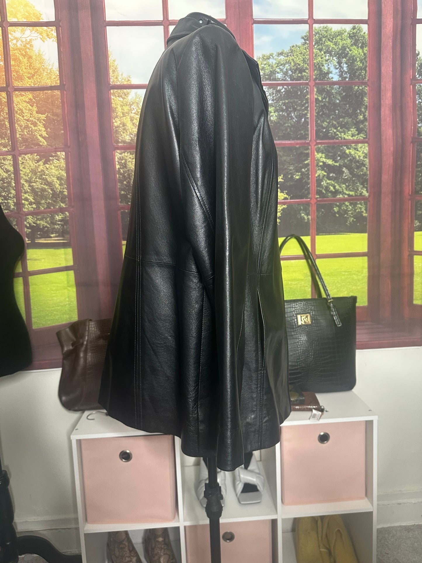 Worthington Leather Zip Front Jacket sz XL