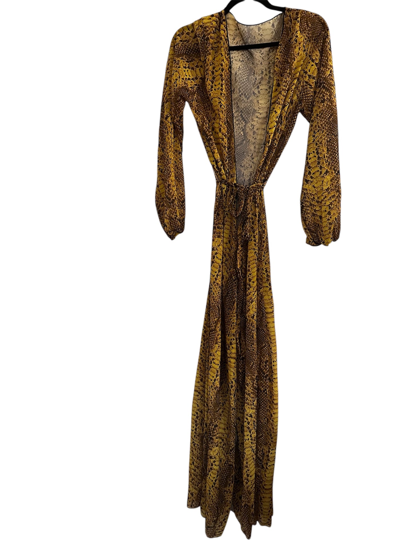 Yellow animal print cover up sz 1XL