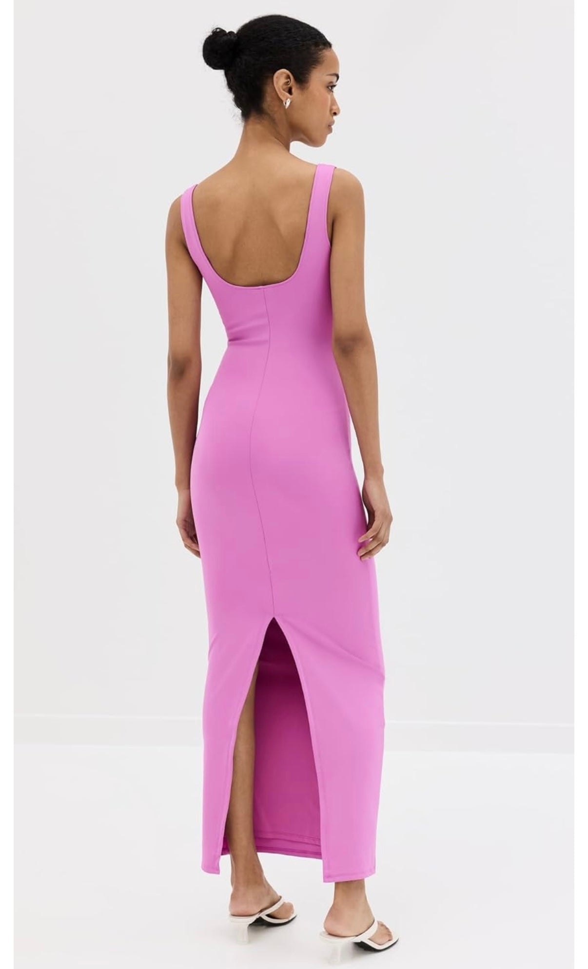 Good American Modern Scuba Tank Dress Pink Sz L