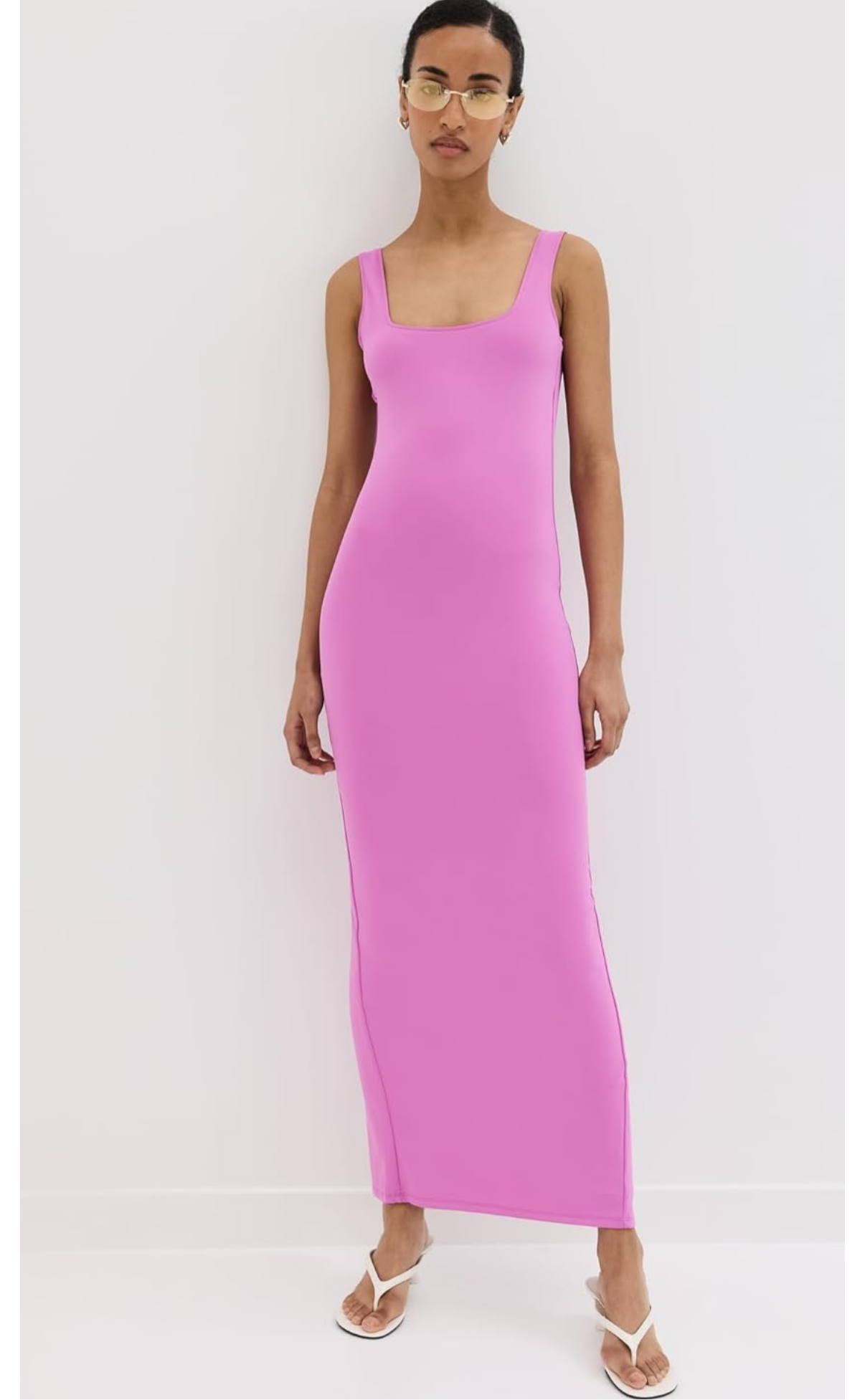 Good American Modern Scuba Tank Dress Pink Sz L