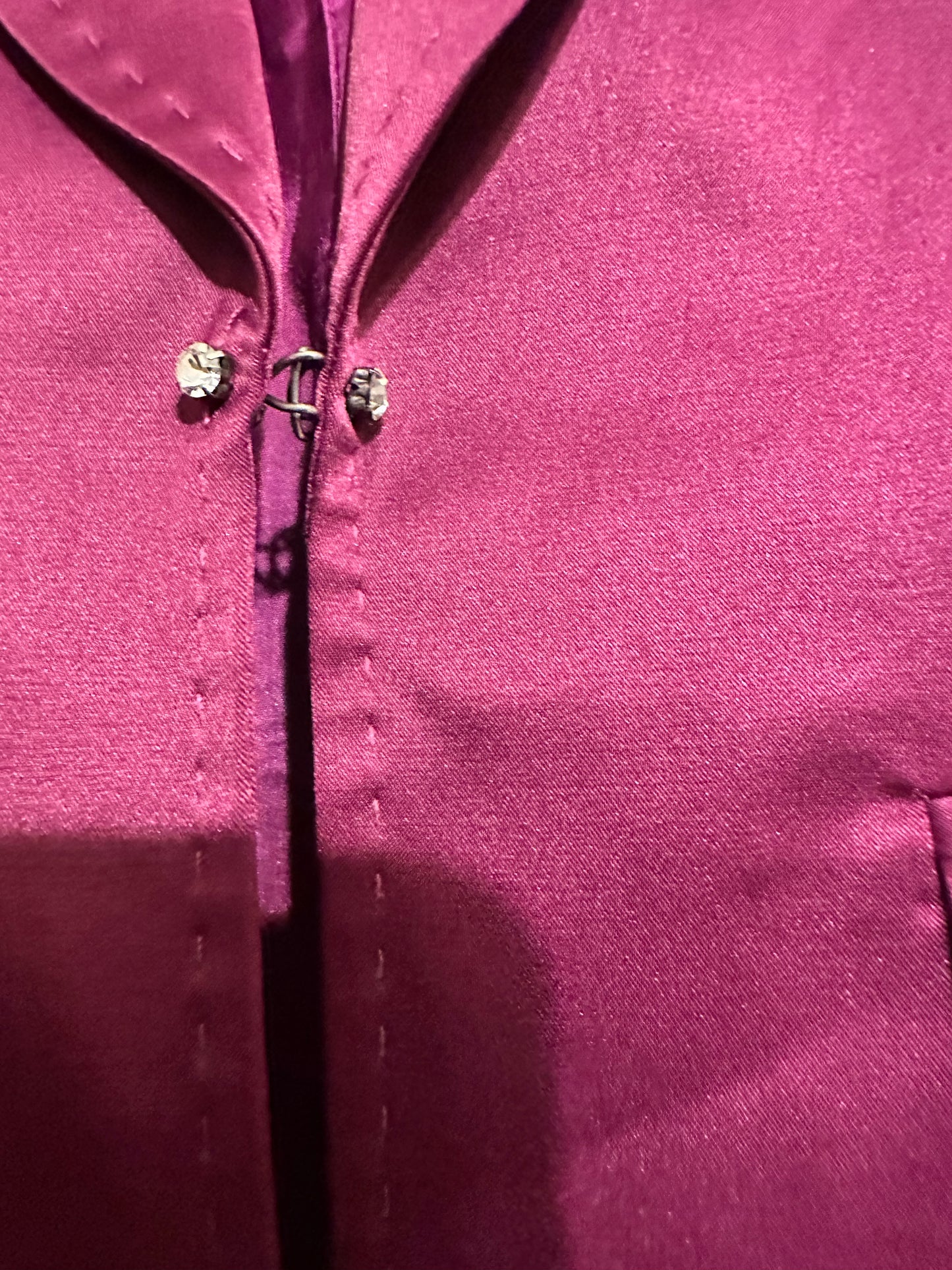 Preloved Kenneth Cole satin finish raspberry blazer. Size 8.