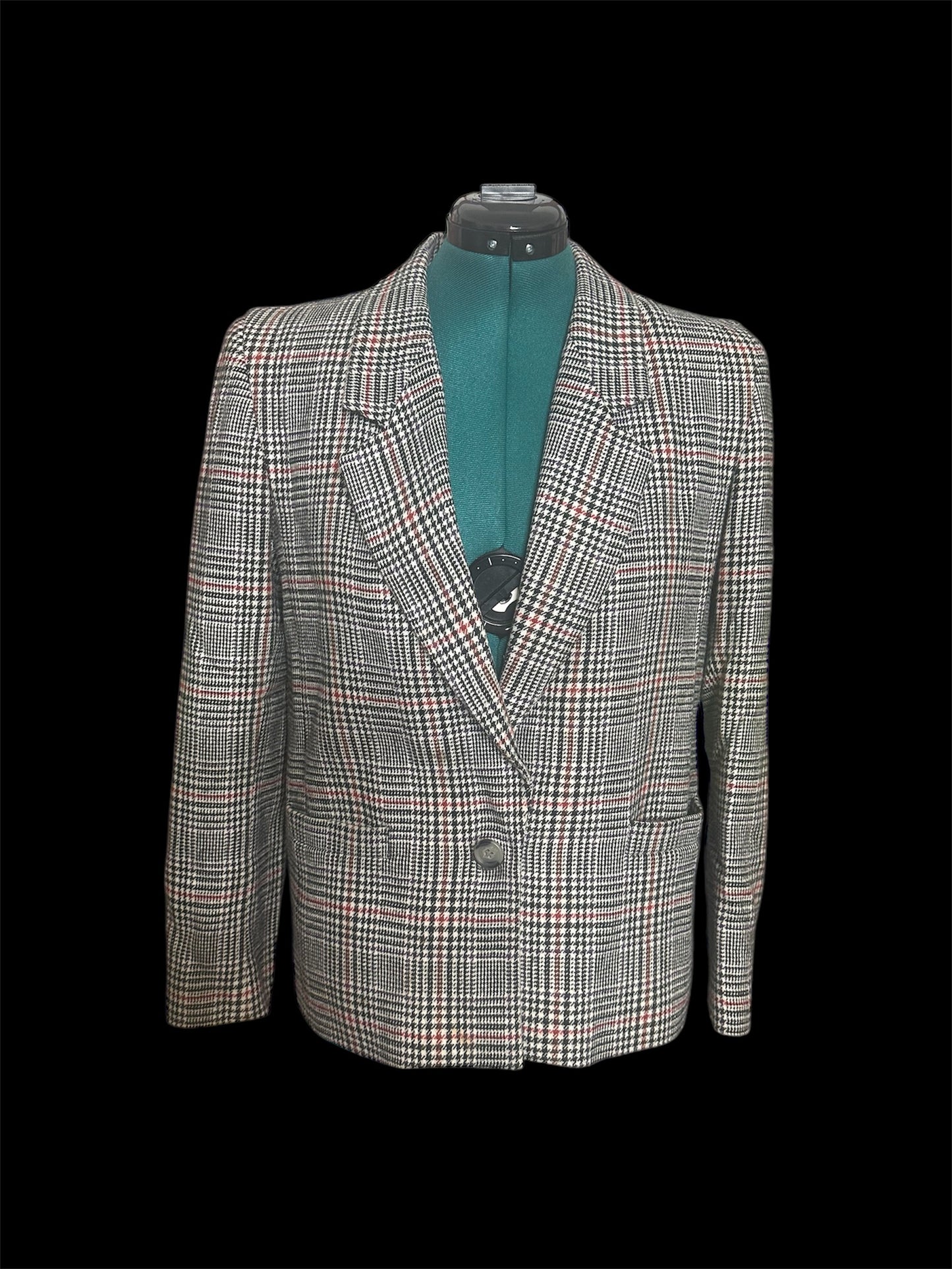 Peabody House B/W/red Checkered Blazer sz 11/12