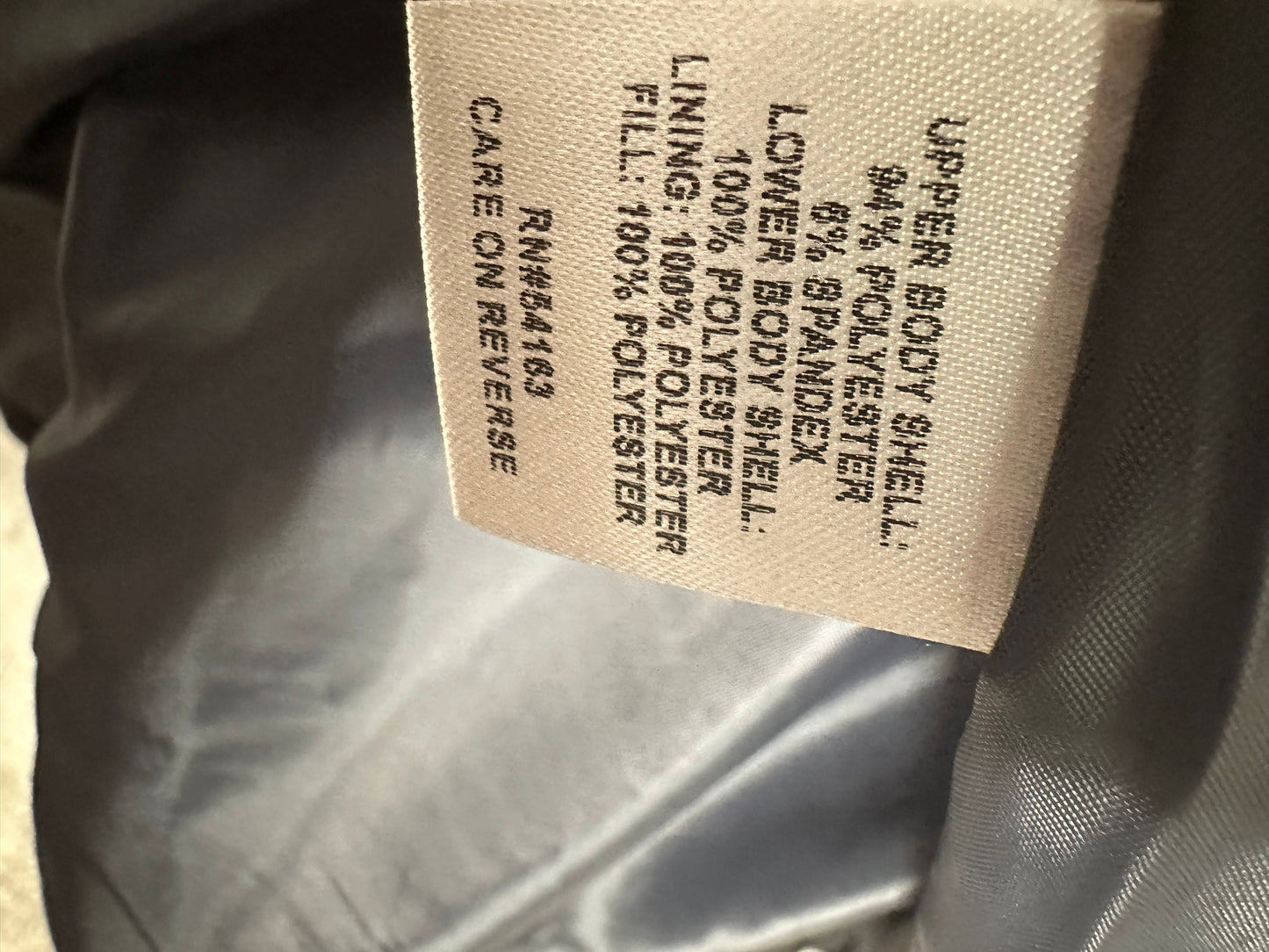 Calvin Klein Black Quilted Ski Jacket Sz L