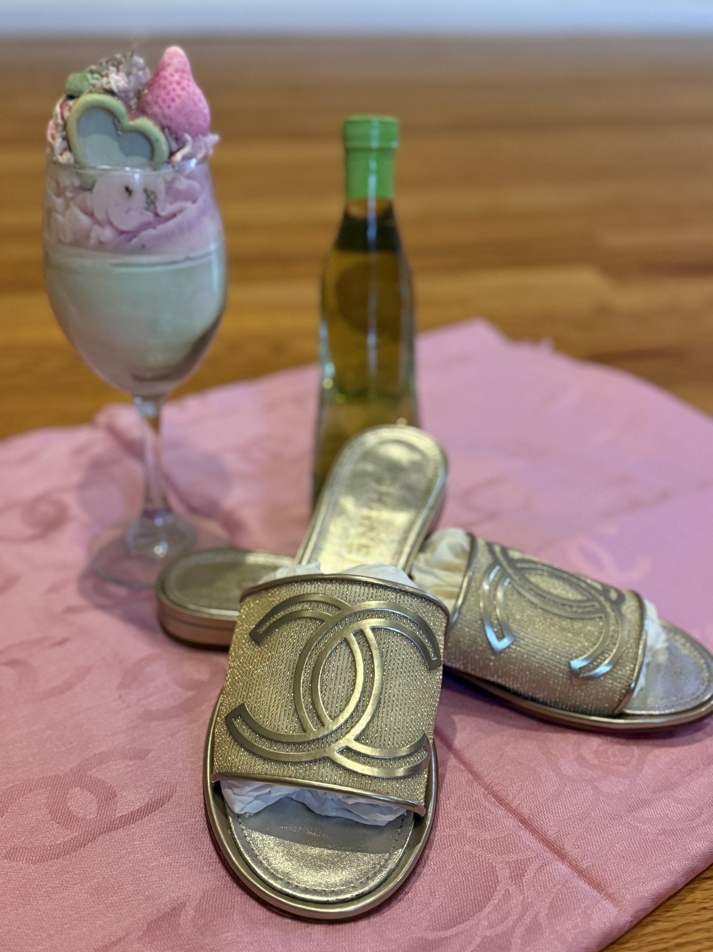 Chanel 2021 Interlocking CC Logo Slide