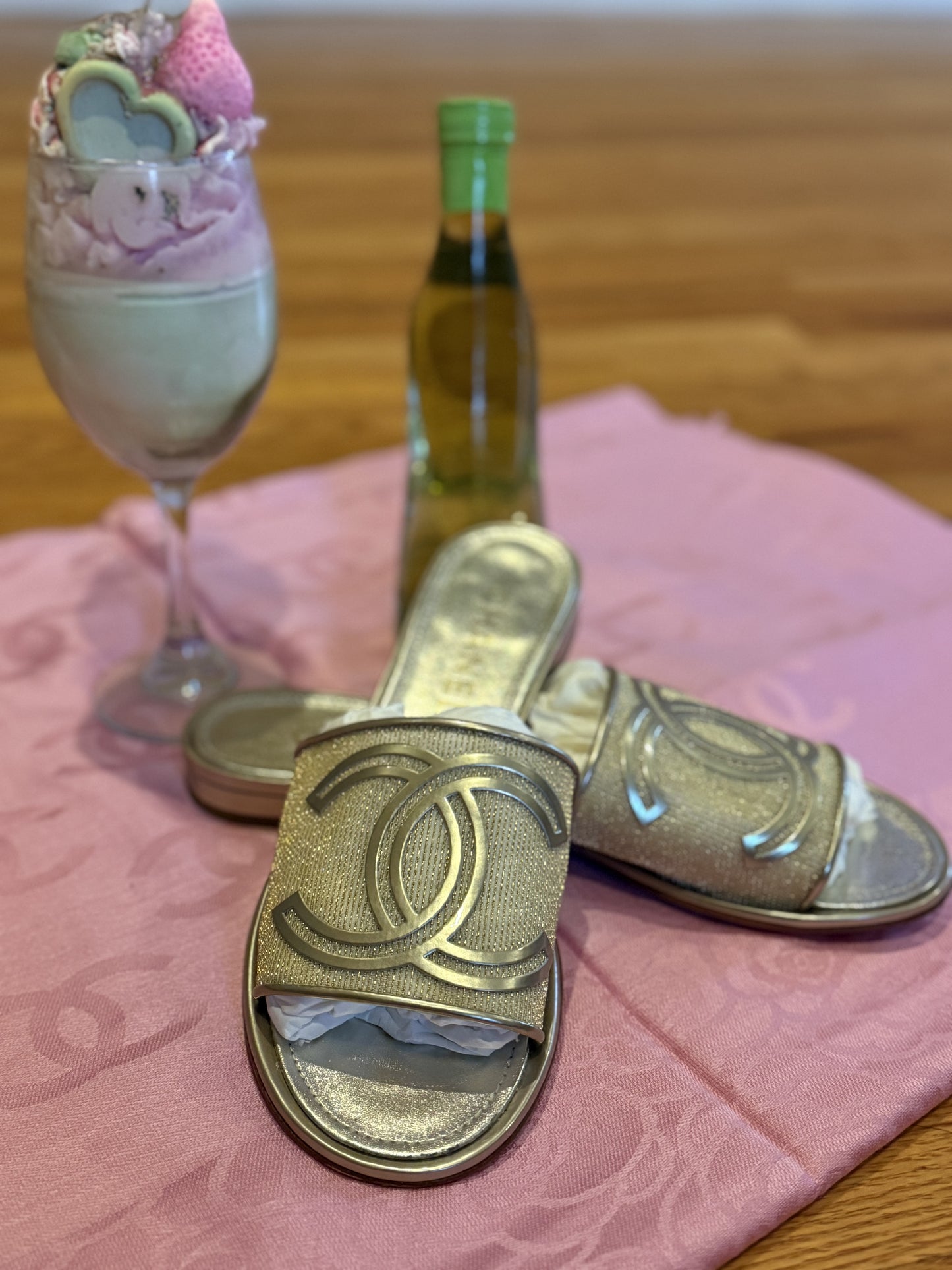 Chanel 2021 Interlocking CC Logo Slide