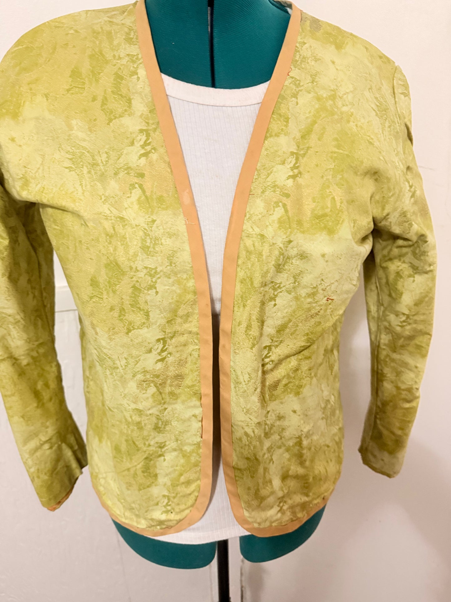 NO LABEL MULTI COLOR BEADED REVERSIBLE JACKET SZ L-XL