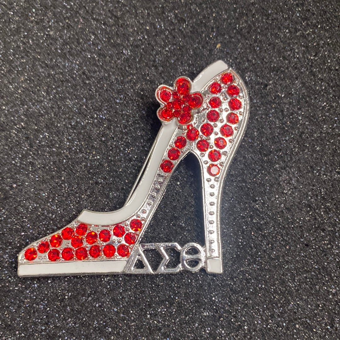 0423 SORORITY RHINESTONE SHOE BROOCH