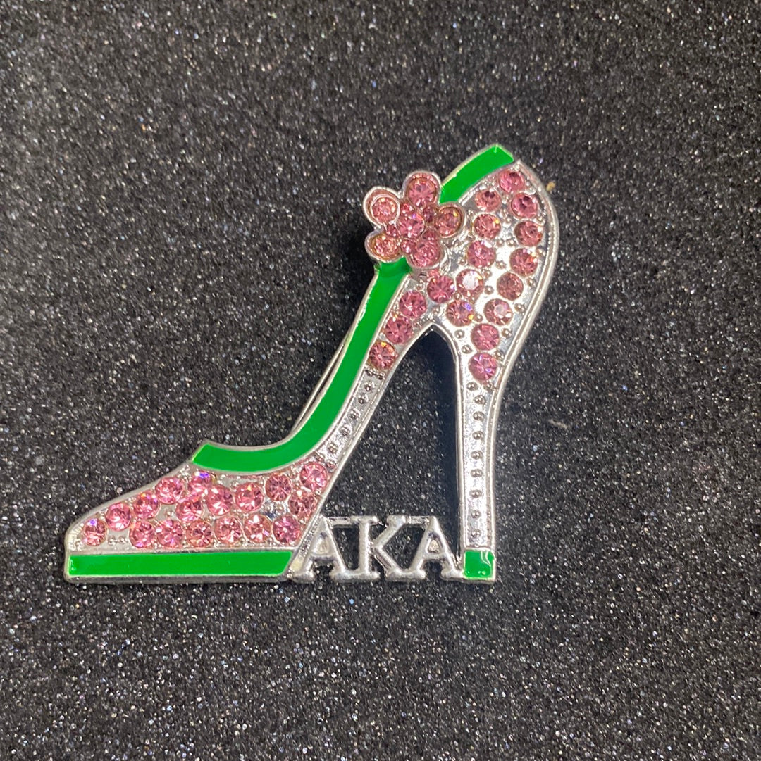 0423 SORORITY RHINESTONE SHOE BROOCH