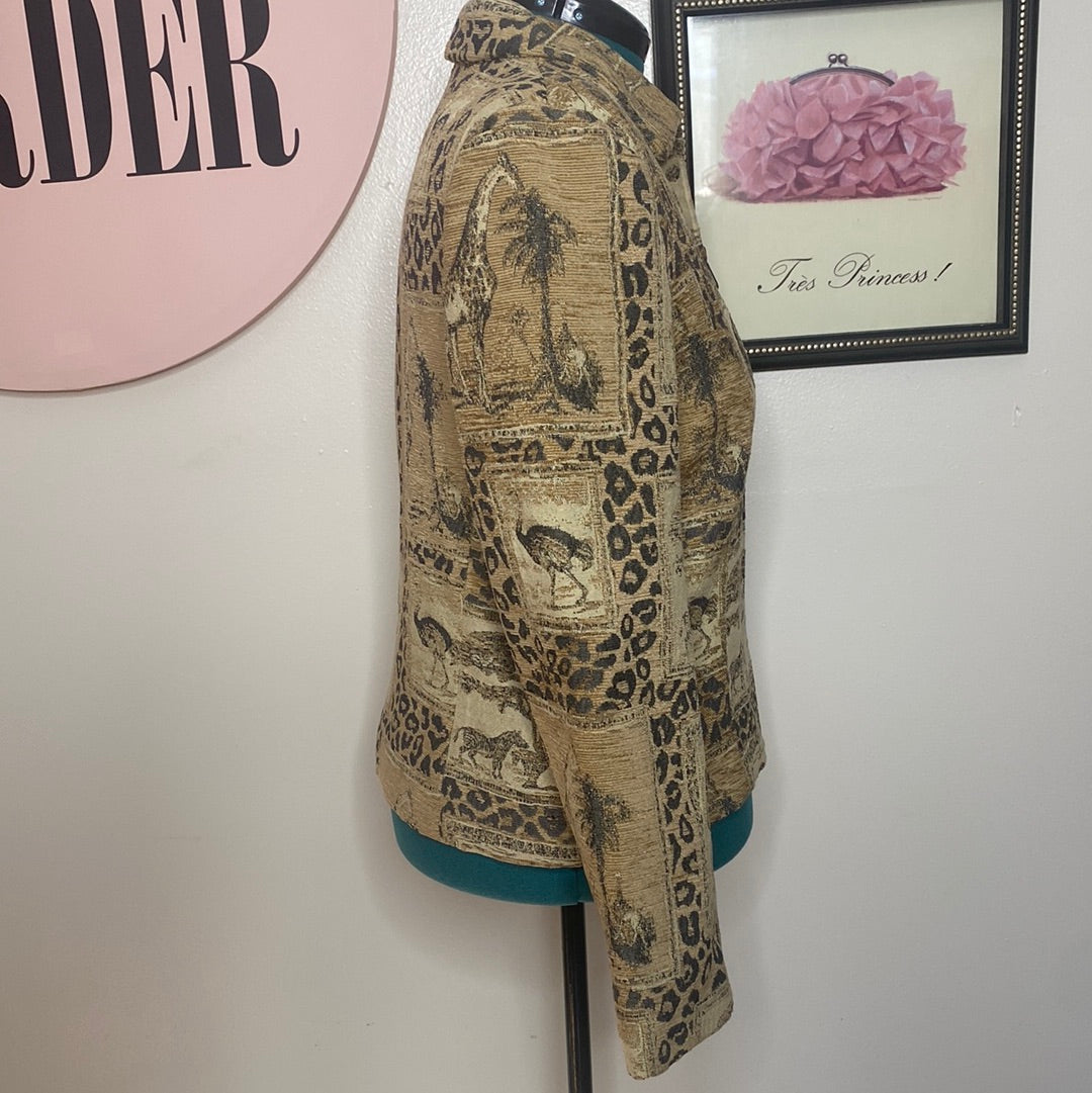 1213 TWEED ANIMAL JACKET SZ 14