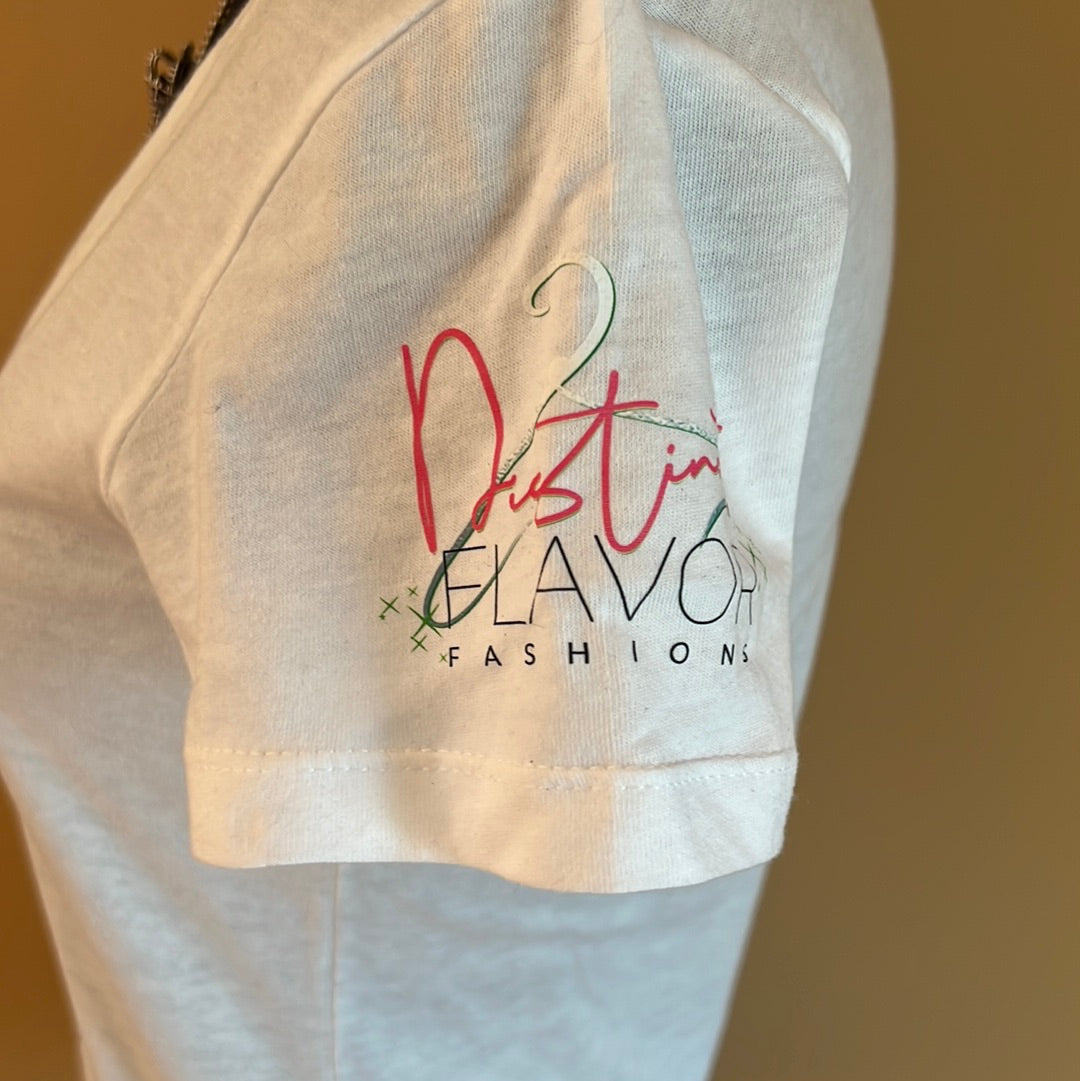 Distinct And Classy V Neck Wht  T