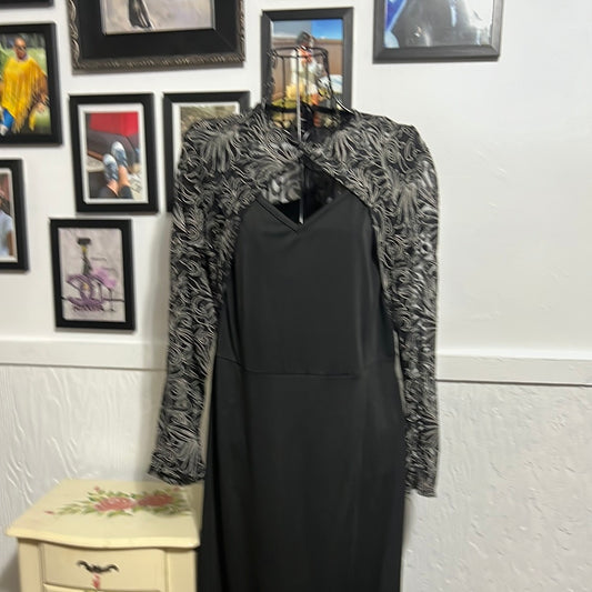 11.15 NO LABEL BLACK MAXI DRESS W LACE WHT/BLK TOP SZS