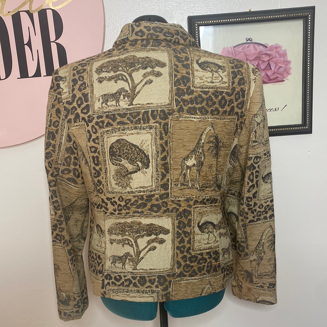1213 TWEED ANIMAL JACKET SZ 14