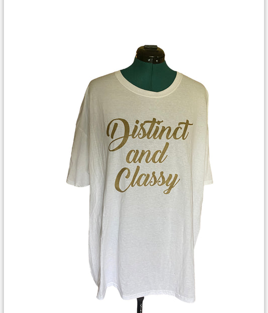 Distinct And Classy Crew Neck White  T