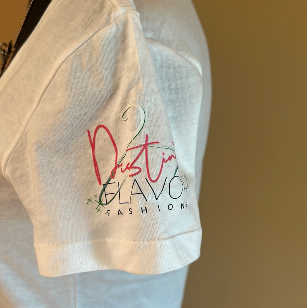Distinct And Classy V Neck Wht  T